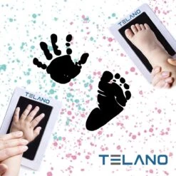 Telano® Baby Voetafdruk En Handafdruk Zwart Inktafdruk - Kraamcadeau - Babyshower - Moederdagkado
