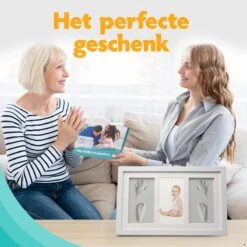 Baby Fotolijst Met Klei Voetafdruk & Handafdruk – Kraamcadeau Babyshower - Gipsafdruk Baby - Kraampakket/Geboorte Cadeau -Pasgeborenen En Jonge Kinderen 1200x1200 1029