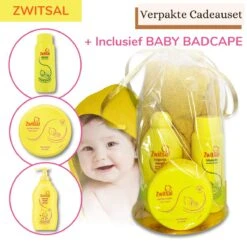 Zwitsal Kraampakket Kraamcadeau Jongen & Meisje - Shampoo • Talkpoeder • Crème • Badcape - Cadeau Compleet