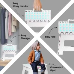 Kinder Opstapje Inklapbaar Wit - Splendole Toiletkrukje Opstapkrukje - 100 Kg -Pasgeborenen En Jonge Kinderen 1200x1200 1169