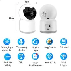 Full HD 1080p Wifi Babyfoon Pro - Baby - Beveiligingscamera - Babyfoon Met Camera - Geluid En Bewegingsdetectie - Huisdiercamera - Tuya Smart 18 Full HD 1080p Wifi Babyfoon Pro - Baby - Beveiligingscamera - Babyfoon Met Camera - Geluid En Bewegingsdetectie - Huisdiercamera - Tuya Smart -Pasgeborenen En Jonge Kinderen 1200x1200 1182