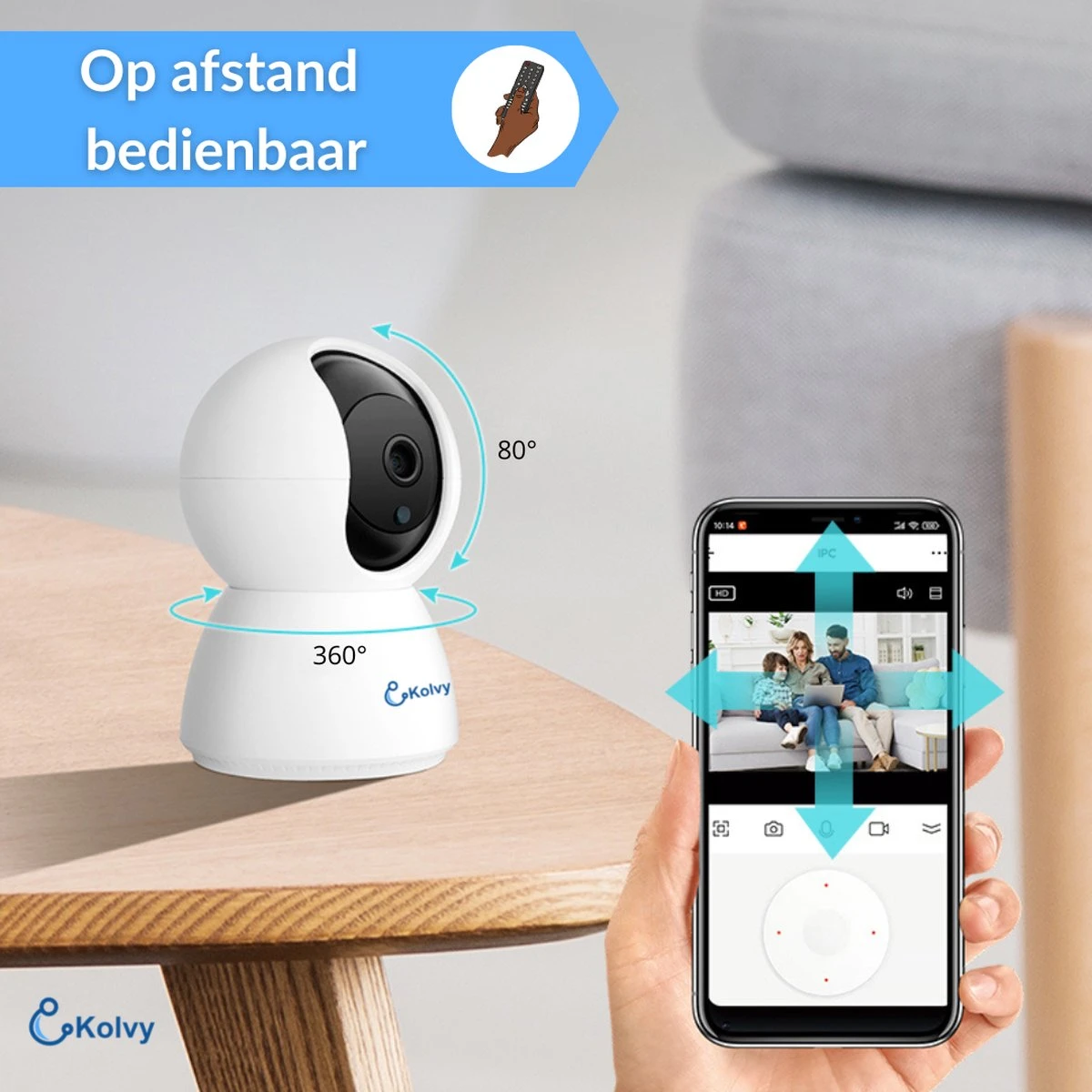 Kolvy® Babyfoon Met Camera En App - Intelligente Baby Monitor - Slimme Beveiligingscamera - NIEUW - WiFi - 3MP Super HD 1536p - Sterke Encryptie - Nachtzicht - Professioneel 5 Kolvy® Babyfoon Met Camera En App - Intelligente Baby Monitor - Slimme Beveiligingscamera - NIEUW - WiFi - 3MP Super HD 1536p - Sterke Encryptie - Nachtzicht - Professioneel - Afbeelding 5