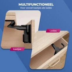 Roegaarden Kinderslot Kastjes - Kastbeveiliging Voor Kinderen - Zwart - 12 Stuks -Pasgeborenen En Jonge Kinderen 1200x1200 1254