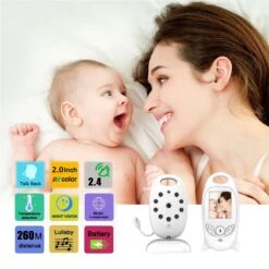 K IKIDO Babyfoon Met Camera - Easy Babyphone - 2.0 Inch Smart Babyfoon Met LCD-Scherm - Nachtzicht Baby Monitor - Premium Baby Monitor - Temperatuurbewaking - 2-Weg Praten - Wit -Pasgeborenen En Jonge Kinderen 1200x1200 1265