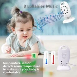 K IKIDO Babyfoon Met Camera - Easy Babyphone - 2.0 Inch Smart Babyfoon Met LCD-Scherm - Nachtzicht Baby Monitor - Premium Baby Monitor - Temperatuurbewaking - 2-Weg Praten - Wit -Pasgeborenen En Jonge Kinderen 1200x1200 1267