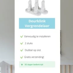 Deurklink Vergrendeling - Kinderslot Deur - Deurbeveiliging Kinderen En Dieren - 2 Stuks -Pasgeborenen En Jonge Kinderen 1200x1200 1271