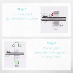Deurklink Vergrendeling - Kinderslot Deur - Deurbeveiliging Kinderen En Dieren - 2 Stuks -Pasgeborenen En Jonge Kinderen 1200x1200 1272
