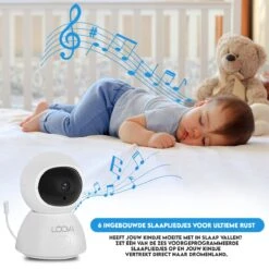 Looki Slimme Babyfoon FHD - WiFi & App - Temperatuur Sensor & Slaapliedjes - Met Camera Beveiliging - Beveiligingscamera Binnen - Draadloos -Pasgeborenen En Jonge Kinderen 1200x1200 1279