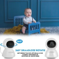 Looki Slimme Babyfoon FHD - WiFi & App - Temperatuur Sensor & Slaapliedjes - Met Camera Beveiliging - Beveiligingscamera Binnen - Draadloos -Pasgeborenen En Jonge Kinderen 1200x1200 1281