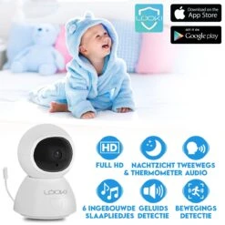 Looki Slimme Babyfoon FHD - WiFi & App - Temperatuur Sensor & Slaapliedjes - Met Camera Beveiliging - Beveiligingscamera Binnen - Draadloos -Pasgeborenen En Jonge Kinderen 1200x1200 1286