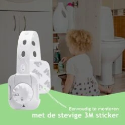 Dutchable Kinderslot Kastjes - Beveiliging Voor Kind - Kinderslot Op Maat - Kinderslot Deur - Kinderslot Lade - Kinderslot Koelkast - Kinderslot Raam - Zelfklevend Kinderslot - Kastslot - Child Lock - 6 Stuks - Wit -Pasgeborenen En Jonge Kinderen 1200x1200 1306
