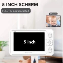Achaté Babyfoon Met Camera - Baby Monitor Met 5 Inch Monitor - Video & Audio - Infrarood Nachtvisie - Terugspreekfunctie - Wit 18 Achaté Babyfoon Met Camera - Baby Monitor Met 5 Inch Monitor - Video & Audio - Infrarood Nachtvisie - Terugspreekfunctie - Wit -Pasgeborenen En Jonge Kinderen 1200x1200 1314