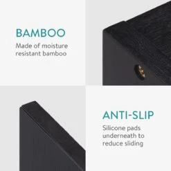 Navaris Bamboe Toiletkrukje Voor Volwassenen - WC Krukje Voor De Juiste Houding - Antislip-oppervlak - Zwart -Pasgeborenen En Jonge Kinderen 1200x1200 1327