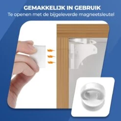 Kinderslot Kastjes | Sterke Magneet | Veiligheid Kinderen | 4 Stuks |Inclusief Bevestigingsmateriaal -Pasgeborenen En Jonge Kinderen 1200x1200 1343