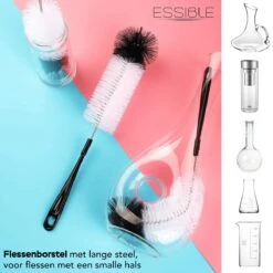ESSIBLE Flessenborstel - Flessenrager - Schoonmaakborstel - Flessenreiniger - 5 Stuks - Kras- En BPA Vrij - Geschikt Voor Alle Oppervlakken - Zwart 9 ESSIBLE Flessenborstel - Flessenrager - Schoonmaakborstel - Flessenreiniger - 5 Stuks - Kras- En BPA Vrij - Geschikt Voor Alle Oppervlakken - Zwart -Pasgeborenen En Jonge Kinderen 1200x1200 135