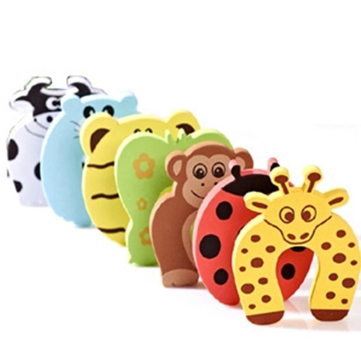 Set Van 4 Deurstoppers Van Foam - Veiligheids Deurstopper Kind / Baby - Klem Bescherming Voor Deuren En Ramen - Multicolour Dieren - KELERINO. 6 Set Van 4 Deurstoppers Van Foam - Veiligheids Deurstopper Kind / Baby - Klem Bescherming Voor Deuren En Ramen - Multicolour Dieren - KELERINO. - Afbeelding 6