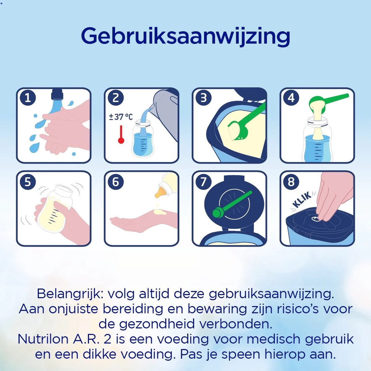 Nutrilon A.R. 2 – Flesvoeding Bij Spugen Vanaf 6 Maanden – 800g 2 Nutrilon A.R. 2 – Flesvoeding Bij Spugen Vanaf 6 Maanden – 800g - Afbeelding 2
