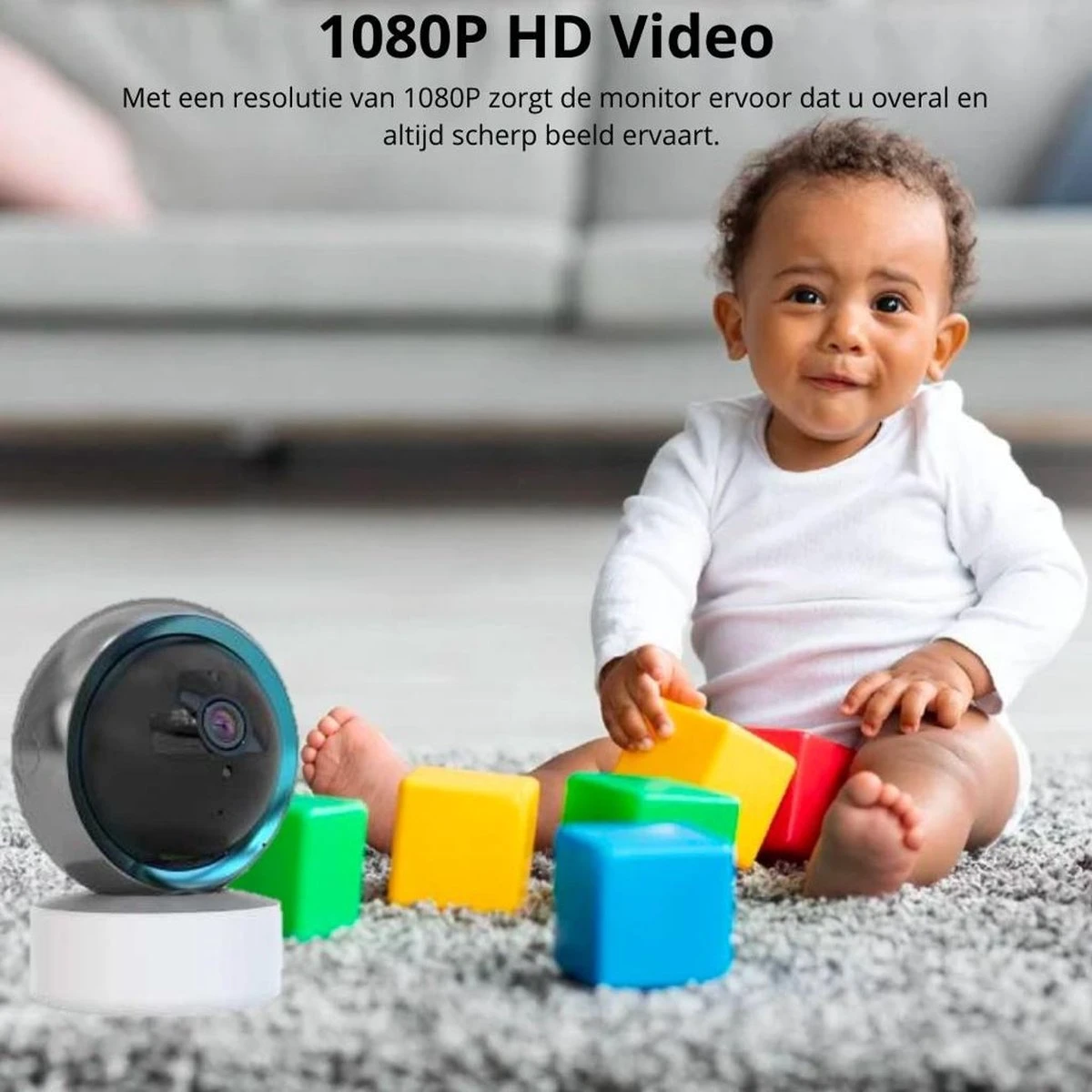 NIEUW - Full HD WiFi Babyfoon Met Camera én App - BabyPhone Met Camera - 1296P - Geluid En Bewegingsdetectie - Automatisch Volgen - Nachtvisie - Spraakfunctie 3 NIEUW - Full HD WiFi Babyfoon Met Camera én App - BabyPhone Met Camera - 1296P - Geluid En Bewegingsdetectie - Automatisch Volgen - Nachtvisie - Spraakfunctie - Afbeelding 3