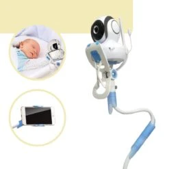 Lynnz® Babyfoon Houder Universeel - Inclusief Slabbetje - Houder Babyfoon Met Camera - Baby Foon - Standaard - Babyfoonhouder - Camera Statief - Verstelbaar