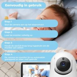 B-care Babyfoon Met 2 Camera's - 5.0 Inch Scherm - Nederlands Display - Zonder Wifi En App - Temperatuursensor - Nachtzicht - Terugspreekfunctie - 8 Slaapliedjes - Voor 2 Kinderen -Pasgeborenen En Jonge Kinderen 1200x1200 1429