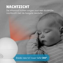 Merkloos Babyfoon Met Camera En App - Babyfoons - Wifi - Infrarood Nachtvisie - Temperatuursensor - Geluid En Bewegingsdetectie - Full HD Beveiligingscamera - Babymonitor - Wit -Pasgeborenen En Jonge Kinderen 1200x1200 1442