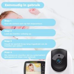 B-care Babyfoon Met Camera - 3.5 Inch Scherm - Zonder Wifi En App - Temperatuursensor - Nachtzicht - Terugspreekfunctie - 4 Slaapliedjes - Alarm -Pasgeborenen En Jonge Kinderen 1200x1200 1459