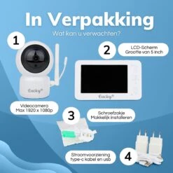 Lucky®Store Babyfoon - Babyfoon Met Camera - Bestverkocht - Babyfoons - Digitaal - 8 Slaapliedjes -Pasgeborenen En Jonge Kinderen 1200x1200 1462