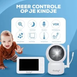Lucky®Store Babyfoon - Babyfoon Met Camera - Bestverkocht - Babyfoons - Digitaal - 8 Slaapliedjes -Pasgeborenen En Jonge Kinderen 1200x1200 1463