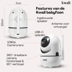 Kwali.® Babyfoon Met Camera En App (Gratis) - Bidirectionele Audio - Bewegingsdetectie - Nachtvisie - Pro 2023 -Pasgeborenen En Jonge Kinderen 1200x1200 1481