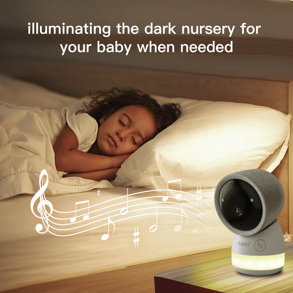 Arenti AINanny - Baby Monitor - Babyfoon Met 5 Inch Scherm - Ultra HD 2K Resolutie - Slaapliedjes - Alexa & Google - Inclusief 32 GB Sd Kaart - Temperatuur - Vochtigheid 4 Arenti AINanny - Baby Monitor - Babyfoon Met 5 Inch Scherm - Ultra HD 2K Resolutie - Slaapliedjes - Alexa & Google - Inclusief 32 GB Sd Kaart - Temperatuur - Vochtigheid - Afbeelding 4