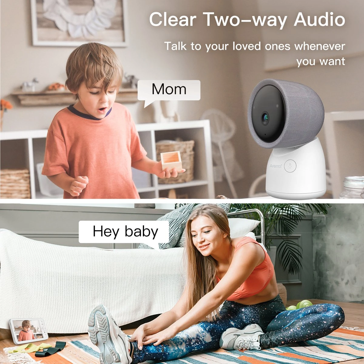 Arenti AINanny - Baby Monitor - Babyfoon Met 5 Inch Scherm - Ultra HD 2K Resolutie - Slaapliedjes - Alexa & Google - Inclusief 32 GB Sd Kaart - Temperatuur - Vochtigheid 8 Arenti AINanny - Baby Monitor - Babyfoon Met 5 Inch Scherm - Ultra HD 2K Resolutie - Slaapliedjes - Alexa & Google - Inclusief 32 GB Sd Kaart - Temperatuur - Vochtigheid - Afbeelding 8