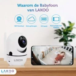 Lakoo Babyfoon Met Camera - Babyfoon - Huisdiercamera - Babyfoon Met App - Baby Monitor - Beveiligingscamera - Hondencamera -Pasgeborenen En Jonge Kinderen 1200x1200 1587