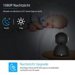 Orretti® X3 Babyfoon – Smartphone WiFi Beveiligingscamera – Geluidsdetectie - Terugspreekfunctie – Huisdier Camera -Pasgeborenen En Jonge Kinderen 1200x1200 1599