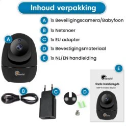 Needs!® Full HD Wifi Babyfoon Met Camera WS-Q100BL PRO - En App - Camera Beveiliging – Wifi Camera – Geluid En Bewegingsdetectie - Automatisch Volgen - 1080p – Babyfoon – 4g/5g – Zwart -Pasgeborenen En Jonge Kinderen 1200x1200 1628