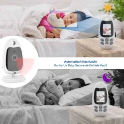 Orretti® V7 Babyfoon Met Camera - 2022 Versie - Babyfoon Met Camera 2.0 Inch Babyfoon Met Camera, Babyfoon Video En Audio Met Nachtzicht En Slaapliedjes - VOX-functie Intercomfunctie - Temperatuurbewaking -Pasgeborenen En Jonge Kinderen 1200x1200 1640