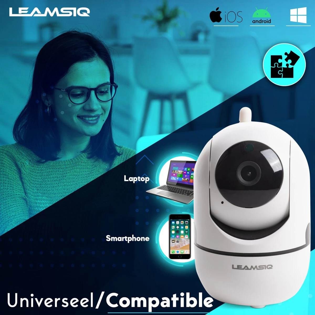 Full HD Wifi Babyfoon Met Camera - Met App - Camera Beveiliging - 1290P - Automatisch Volgen - Geluid En Bewegingsdetectie - 4G/5G - Spraakfunctie - Nachtvisie - Wit 4 Full HD Wifi Babyfoon Met Camera - Met App - Camera Beveiliging - 1290P - Automatisch Volgen - Geluid En Bewegingsdetectie - 4G/5G - Spraakfunctie - Nachtvisie - Wit - Afbeelding 4