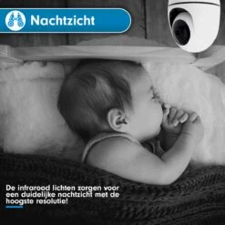 Needs!® Full HD Wifi Babyfoon Met Camera WS-Q100 PRO - En App - Camera Beveiliging – Wifi Camera – Geluid En Bewegingsdetectie - Automatisch Volgen - 1080p – Babyfoon – 4g/5g – Wit -Pasgeborenen En Jonge Kinderen 1200x1200 1669