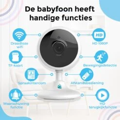 TibaGoods Wifi Babyfoon Met Camera - 1080P Smart Camera - HD Night Vision - Bewegingsdetectie – Spraakfunctie – Met GRATIS App - Camera Beveiliging - Huisdiercamera 13 TibaGoods Wifi Babyfoon Met Camera - 1080P Smart Camera - HD Night Vision - Bewegingsdetectie – Spraakfunctie – Met GRATIS App - Camera Beveiliging - Huisdiercamera -Pasgeborenen En Jonge Kinderen 1200x1200 1681