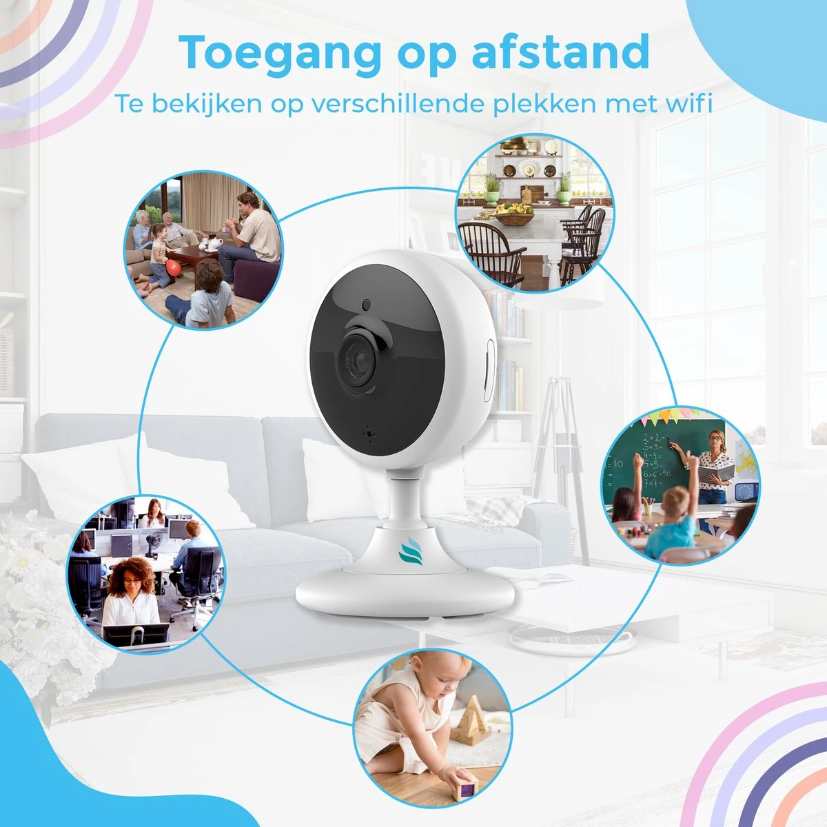TibaGoods Wifi Babyfoon Met Camera - 1080P Smart Camera - HD Night Vision - Bewegingsdetectie – Spraakfunctie – Met GRATIS App - Camera Beveiliging - Huisdiercamera 4 TibaGoods Wifi Babyfoon Met Camera - 1080P Smart Camera - HD Night Vision - Bewegingsdetectie – Spraakfunctie – Met GRATIS App - Camera Beveiliging - Huisdiercamera - Afbeelding 4