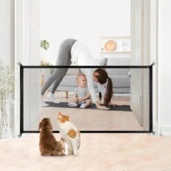 Traphekje - Traphekje Dieren - Kinderhekje - Veiligheidshekje Voor Baby - Zwart - 180 X 54 CM -Pasgeborenen En Jonge Kinderen 1200x1200 1699