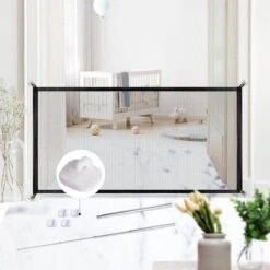 Traphekje - Traphekje Dieren - Kinderhekje - Veiligheidshekje Voor Baby - Zwart - 180 X 54 CM -Pasgeborenen En Jonge Kinderen 1200x1200 1702