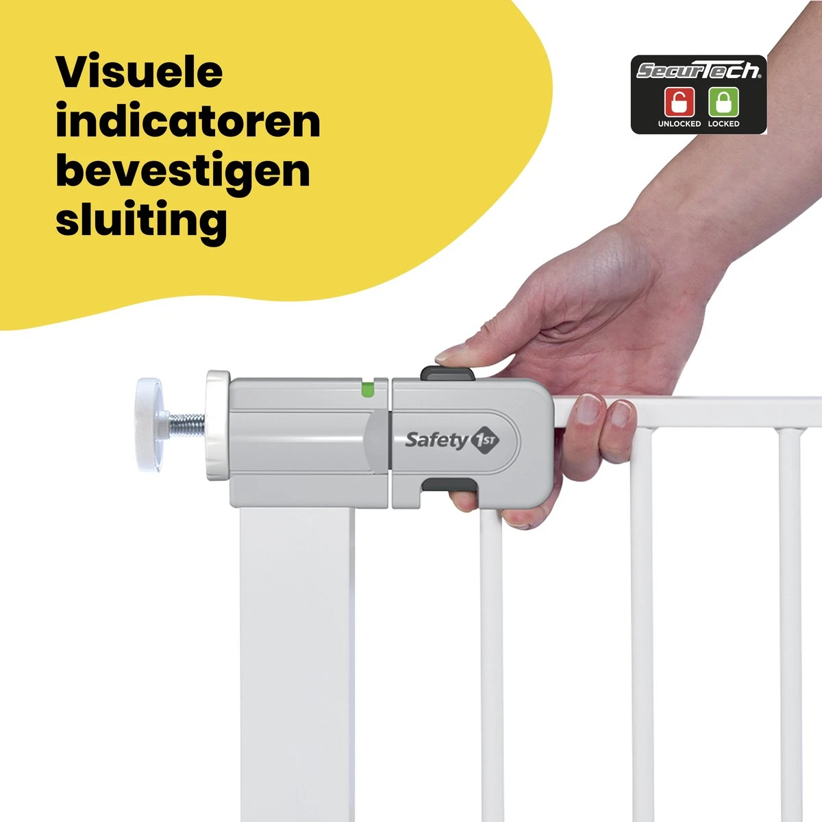 Safety 1st Easy Close Metal Traphekje - 73 T/m 80 Cm - Uitbreidbaar -Klembevestiging - Wit 2 Safety 1st Easy Close Metal Traphekje - 73 T/m 80 Cm - Uitbreidbaar -Klembevestiging - Wit - Afbeelding 2