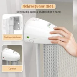 Twinky® Oprolbare Traphekje – Wit– 80x130 CM Lange Oprolbaar Deurhekje – Duurzame Veiligheidshekje Voor Baby En Huisdier – Kinderhekje Voor Baby, Hond En Huisdier -Pasgeborenen En Jonge Kinderen 1200x1200 1747