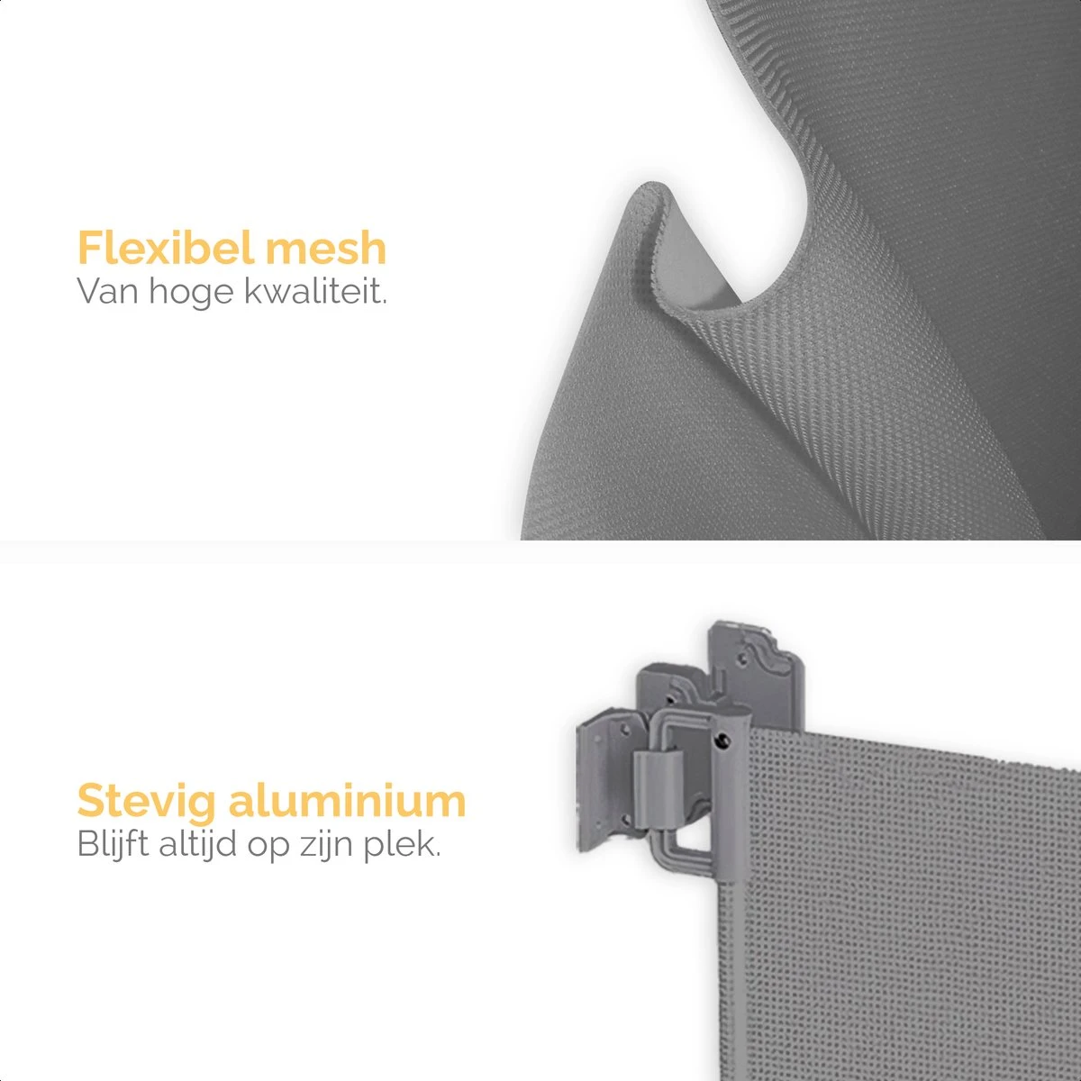 Goliving Oprolbaar Traphekje – Veiligheidshekje – Stevig Mesh – Voor Baby’s En Honden – Duurzaam Materiaal 2 Goliving Oprolbaar Traphekje – Veiligheidshekje – Stevig Mesh – Voor Baby’s En Honden – Duurzaam Materiaal - Afbeelding 2