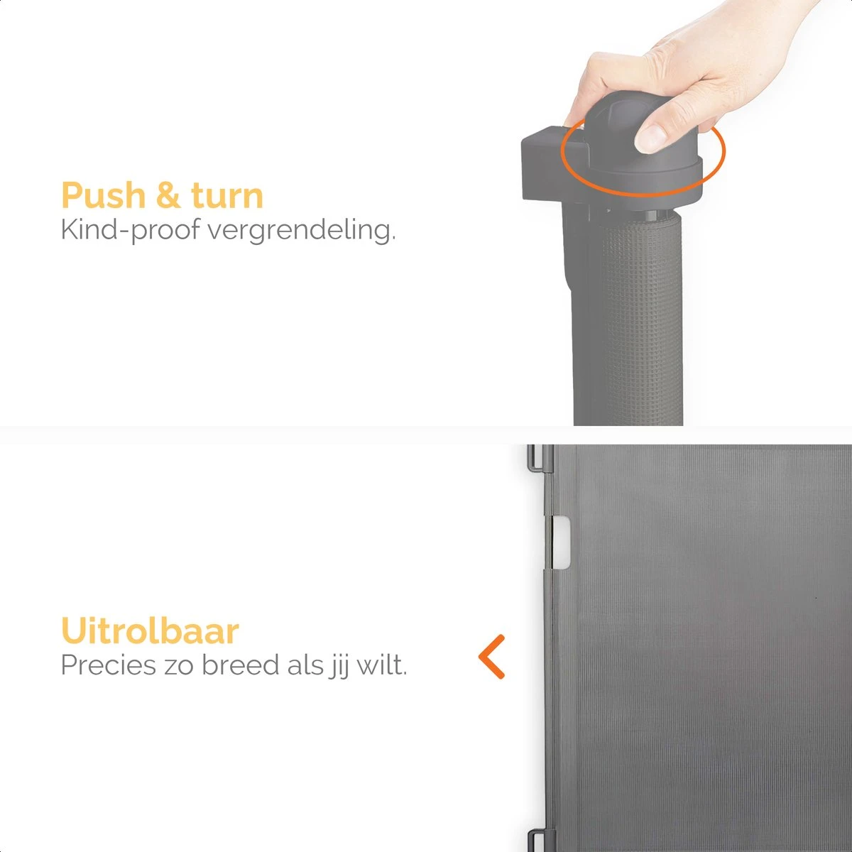 Goliving Oprolbaar Traphekje – Veiligheidshekje – Stevig Mesh – Voor Baby’s En Honden – Duurzaam Materiaal 3 Goliving Oprolbaar Traphekje – Veiligheidshekje – Stevig Mesh – Voor Baby’s En Honden – Duurzaam Materiaal - Afbeelding 3