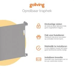 Goliving Oprolbaar Traphekje – Veiligheidshekje – Stevig Mesh – Voor Baby’s En Honden – Duurzaam Materiaal 14 Goliving Oprolbaar Traphekje – Veiligheidshekje – Stevig Mesh – Voor Baby’s En Honden – Duurzaam Materiaal -Pasgeborenen En Jonge Kinderen 1200x1200 1754