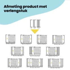 Safety 1st Auto Close Traphekje - 73 T/m 80 Cm - Uitbreidbaar - Klembevestiging - Metal White -Pasgeborenen En Jonge Kinderen 1200x1200 1787