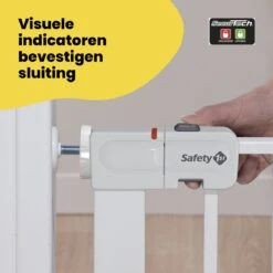 Safety 1st Auto Close Traphekje - 73 T/m 80 Cm - Uitbreidbaar - Klembevestiging - Metal White -Pasgeborenen En Jonge Kinderen 1200x1200 1792