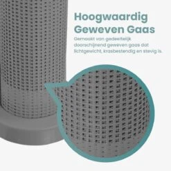 Luxe Oprolbaar Traphekje Grijs - Kinderhekje Voor Baby - Hondenhek - Veiligheidshek - Huisdieren - Oprolbaar Deurhekje - 86x150 Cm -Pasgeborenen En Jonge Kinderen 1200x1200 1808