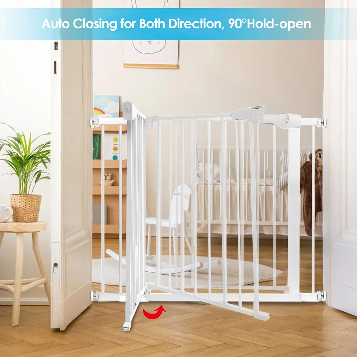 Merkloos Traphekje - Traphek Zonder Boren- 75-103cm Veiligheidshek - Veiligheidshekje - Voor Baby’s, Kinderen, Peuters & Huisdieren - Wit 4 Merkloos Traphekje - Traphek Zonder Boren- 75-103cm Veiligheidshek - Veiligheidshekje - Voor Baby’s, Kinderen, Peuters & Huisdieren - Wit - Afbeelding 4